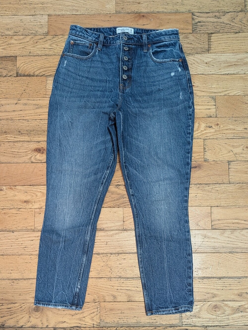 Abercrombie & Fitch High rise Button Fly Jeans Ladies Sz 28 Or 6 *Q6